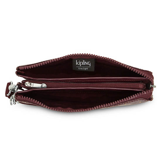 Sacs Kipling Creativity Extra Large Metallic Wristlet Bordeaux | FR 1149LI